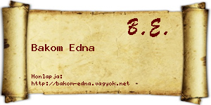 Bakom Edna névjegykártya